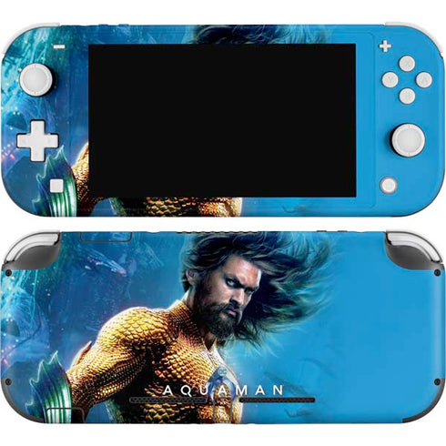 DC Comics Aquaman Movie Arthur Curry Poster Nintendo Switch Lite Skin